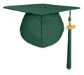 Matte Adult Graduation Cap with Graduation Tassel Charm Forest Green (One Size Fits All)