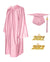 Shiny Graduation Cap and Gown with Tassel Charm Pink