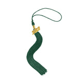 Shiny Graduation Cap and Gown with Tassel Charm Forest Green