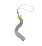 Shiny Kindergarten Graduation Gown Cap & Tassel Charm Silver