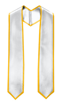 Graduation Stole 72 Inches Point with Trim Rich in Colors